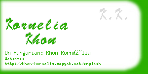 kornelia khon business card